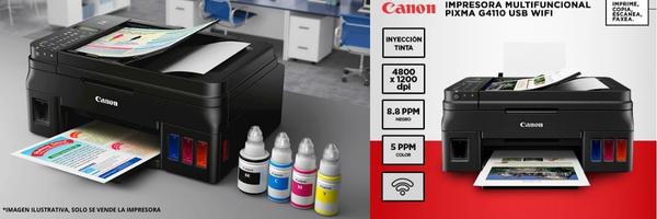 Impresora Multifuncional Canon Pixma G4110 Tinta continua Color WiFi USB